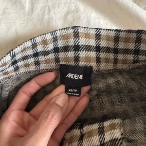 2 for $30 - Checkered Flannel Ankle Pants - Black and Tan